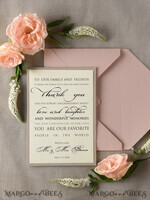 THANK YOU CARDS modern/romantic Personalized thank you cards   4