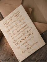 THANK YOU CARDS wood Personalised thank you cards rustic5
