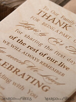 THANK YOU CARDS wood Personalised thank you cards rustic5