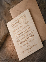 THANK YOU CARDS wood Personalised thank you cards rustic5