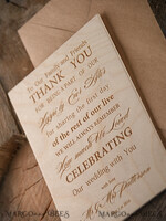 THANK YOU CARDS wood Personalised thank you cards rustic5