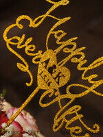 TORTENDEKORATION  
 Glitzer Hochzeitstortenaufsatz, Glitzer Tortenaufsatz5