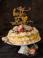 TORTENDEKORATION  
 Glitzer Hochzeitstorte Topper, Glitzer Torte Topper4