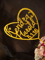 CAKE TOPPER glitter wedding cake topper, chick cake topper5