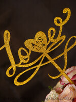 TORTENDEKORATION  
 Glitzer Hochzeitstorte Topper, Küken Torten Topper5