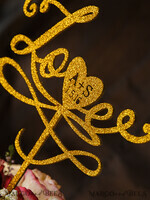TORTENDEKORATION  
 Glitzer Hochzeitstorte Topper, Küken Torten Topper5