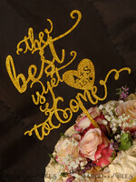 TORTENDEKORATION  
 Glitzer Hochzeitstorte Topper, Glitzer Torte Topper4