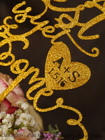TORTENDEKORATION  
 Glitzer Hochzeitstorte Topper, Glitzer Torte Topper4