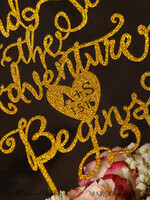 TORTENDEKORATION  
 Glitzer Hochzeitstorten-Topper, Glitzer-Torten-Topper3
