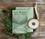 SAVE THE DATES beach travel magnets  Mountains Save the Date Cards and magnets, Sage green Travel Wedding Save Our Dates , Colorado forest Wooden slice magnets2