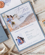 SAVE THE DATES beach travel magnets Personalised Passport Save the Date Card, Beach Wedding Save The Dates , Wedding Destination Save The Date Cards7