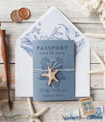 SAVE THE DATES beach travel magnets Personalised Passport Save the Date Card, Beach Wedding Save The Dates , Wedding Destination Save The Date Cards7