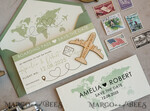 SAVE THE DATES beach travel magnets Sage green  Wooden airplane magnet Save The Date Cards  boardingpass travel airplane save the dates destination wedding magnets12
