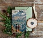 SAVE THE DATES beach travel magnets  Mountains Save the Date Cards with photo and magnets, Sage green Travel Wedding Save Our Dates , Colorado forest Wooden slice magnets2
