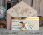 SAVE THE DATES beach travel magnets Blush Pink golden airplane magnet Save The Date Cards  boardingpass travel airplane save the dates destination wedding magnets14