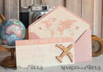 SAVE THE DATES beach travel magnets Blush Pink Wooden airplane magnet Save The Date Cards  boardingpass travel airplane save the dates destination wedding magnets10