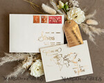 SAVE THE DATES beach travel magnets Gold Travel Save the Date Acrylic Tag Magnet and Card, Gold Luggage Tag Wedding Save The Dates Acrylic Magnets,  Save The Date Cards6
