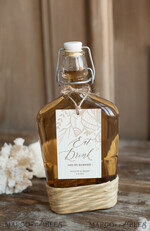 BEACH Custom drink wine label card beach wedding    2