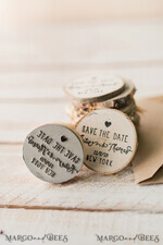 SAVE THE DATES rustic boho magnets Save the Date Craft Card with Wooden Slice Fridge Magnet perfect for Rustic Wedding9