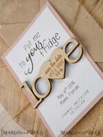 SAVE THE DATES rustic boho magnets Save the date handmade cards, Rustic Heart magnet4