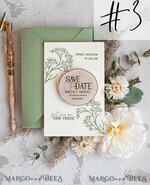 SAVE THE DATES rustic boho magnets Sage Green Rustic Save The Date Magnet & Card Modern Craft Save Our Date Wood Magnets Boho save dates Cards wooden slice Magnets floral card7