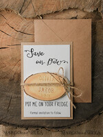 SAVE THE DATES rustic boho magnets Personalised Wedding Save the datesBespoke wedding save the date magnet, Wood Save the Date, birch slab save the date  3