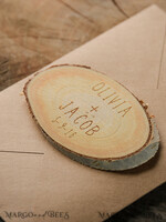 SAVE THE DATES rustic boho magnets Personalised Wedding Save the datesBespoke wedding save the date magnet, Wood Save the Date, birch slab save the date  3