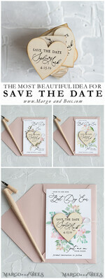 SAVE THE DATES rustic boho magnets Wedding Save the Date card Wood Fridge magnet   Wedding Save The Date Card and Heart Magnet, Blush Pink Save Our Date Wood Magnets8