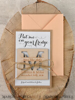 SAVE THE DATES rustic boho magnets Personalised Wedding Save the dates, Personalised3