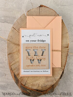 SAVE THE DATES rustic boho magnets Wedding Save the Date card, Personalised Fridge Magnets4