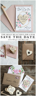 SAVE THE DATES rustic boho magnets Save the date handmade cards Heart magnet fridge magnet  Wedding Save The Date Card and Heart Magnet, Blush Pink Save Our Date Wood Magnets7