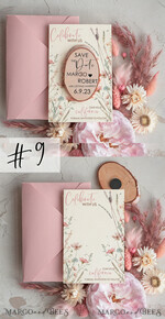 SAVE THE DATES rustic boho magnets Blush Pink Wedding Save The Date Card and wooden slice Magnet, craft Save Our Date wood slice Magnets, Boho save our dates Cards wooden Magnets Cards, boho wedding save the date cards and slice magnets3