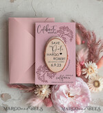 SAVE THE DATES rustic boho magnets Blush Pink Wedding Save The Date Card and wooden slice Magnet, craft Save Our Date wood slice Magnets, Boho save our dates Cards wooden Magnets Cards, boho wedding save the date cards and slice magnets3