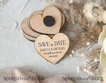 SAVE THE DATES rustic boho magnets Wedding Save The Date Card and Heart Magnet, Blush Pink Save Our Date Magnets, Boho save our dates Cards wooden Magnets Cards Romantic Pink Floral Wedding Save The Date Cards, Luxury Invites With Wooden Engraved Heart Magnet monoline Graphic,4