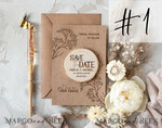 DATEN MERKEN rustikale Boho-Magnete Rustikale Save The Date Magnet & Karte Moderne Handwerkskunst Unsere Daten sichern Holzmagnete Boho Save The Date Karten Holzscheibenmagnete florale Karte6