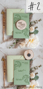 SAVE THE DATES rustic boho magnets Sage Green Rustic Save The Date Magnet & Card Modern Craft Save Our Date Wood Magnets Boho save dates Cards wooden slice Magnets floral card6