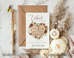 SAVE THE DATES rustic boho magnets Wedding Save The Date Card and Heart Magnet, Beige Ivory Save Our Date Magnets, Boho save our dates Cards wooden Magnets Cards4