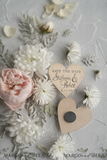 SAVE THE DATES rustic boho magnets Wedding Save The Date Card and Heart Magnet, Blush Pink Save Our Date Magnets, Boho save our dates Cards wooden Magnets Cards5
