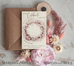 SAVE THE DATES rustic boho magnets Blush Pink Rustic Save The Date Magnet & Card Modern Craft Save Our Date Wood Magnets Boho save dates Cards wooden slice Magnets floral card3