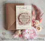SAVE THE DATES rustic boho magnets Blush Pink Rustic Save The Date Magnet & Card Modern Craft Save Our Date Wood Magnets Boho save dates Cards wooden slice Magnets floral card3