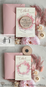 SAVE THE DATES rustic boho magnets blush pink Rustic Save The Date Magnet & Card Modern Craft Save Our Date Wood Magnets Boho save dates Cards wooden slice Magnets folaral card3