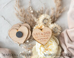 SAVE THE DATES rustic boho magnets Wedding Save The Date Card and Heart Magnet, Blush Pink Save Our Date Magnets, Boho save our dates Cards wooden Magnets Cards4
