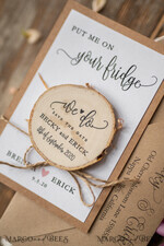 SAVE THE DATES rustic boho magnets Save the date personalized, Personalised Fridge Magnets11