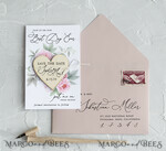 SAVE THE DATES rustic boho magnets Save the date handmade cards modern magnet   Wedding Save The Date Card and Heart Magnet, Blush Pink Save Our Date Wood Magnets8