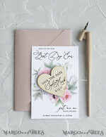 SAVE THE DATES rustic boho magnets Save the date handmade cards modern magnet   Wedding Save The Date Card and Heart Magnet, Blush Pink Save Our Date Wood Magnets8