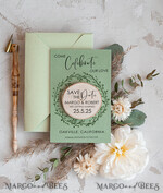 SAVE THE DATES rustic boho magnets Sage Green Rustic Save The Date Magnet & Card Modern Craft Save Our Date Wood Magnets Boho save dates Cards wooden slice Magnets floral card5