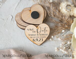 SAVE THE DATES rustic boho magnets Wedding Save The Date Card and Heart Magnet, Blush Pink Save Our Date Magnets, Boho save our dates Cards wooden Magnets Cards5