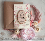 SAVE THE DATES rustic boho magnets Blush Pink Wedding Save The Date Card and wooden slice Magnet, craft Save Our Date wood slice Magnets, Boho save our dates Cards wooden Magnets Cards, boho wedding save the date cards and slice magnets3