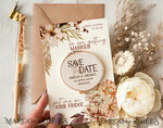 SAVE THE DATES rustic boho magnets Wedding Save The Date Card and wooden slice Magnet, craft Save Our Date wood slice Magnets, Boho save our dates Cards wooden Magnets Cards, boho wedding save the date cards and slice magnets4