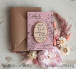 SAVE THE DATES rustic boho magnets Blush Pink Wedding Save The Date Card and wooden slice Magnet, craft Save Our Date wood slice Magnets, Boho save our dates Cards wooden Magnets Cards, boho wedding save the date cards and slice magnets3